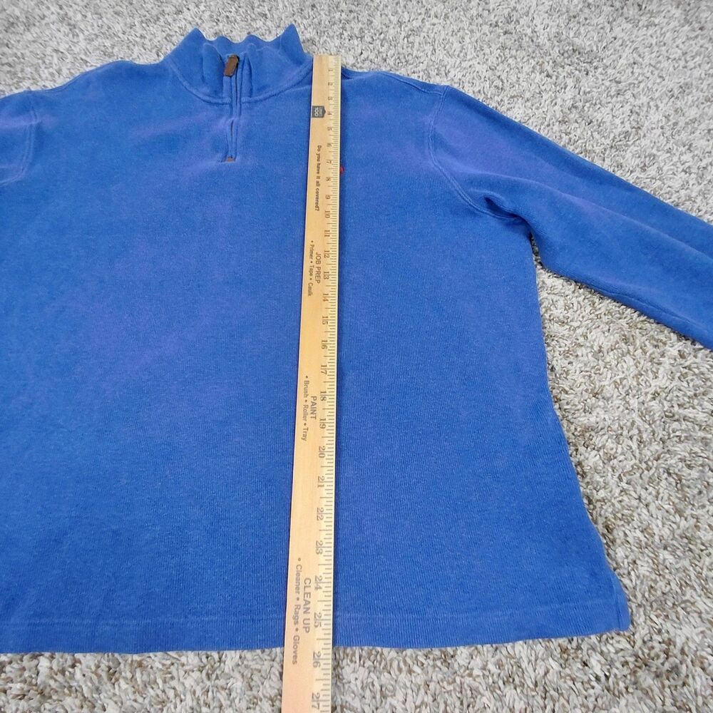Polo Ralph Lauren Sweater Mens Large Blue 1/4 Zip Pullover Knit Pony Boxy Fit - Picture 6 of 6